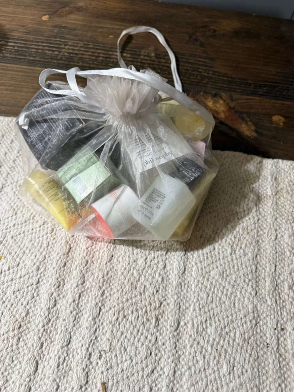 Clear Organza Gift Bag of Assorted Travel Skincare